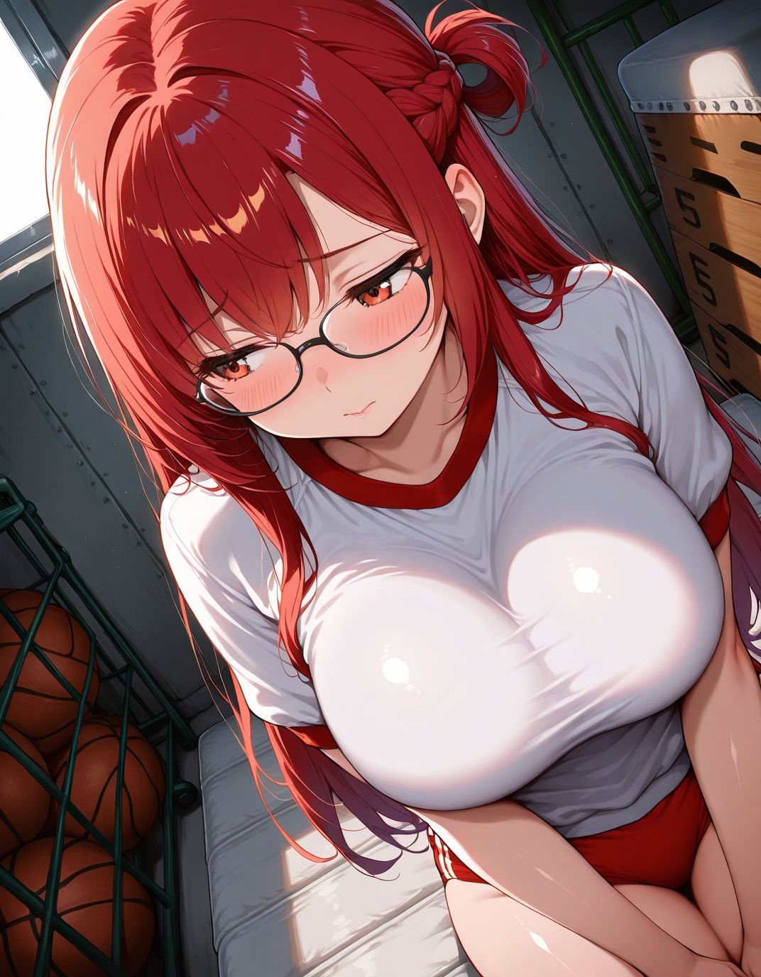 ブルマ日和。― 三つ編みメガネ女子編 ― サンプル7ページ目