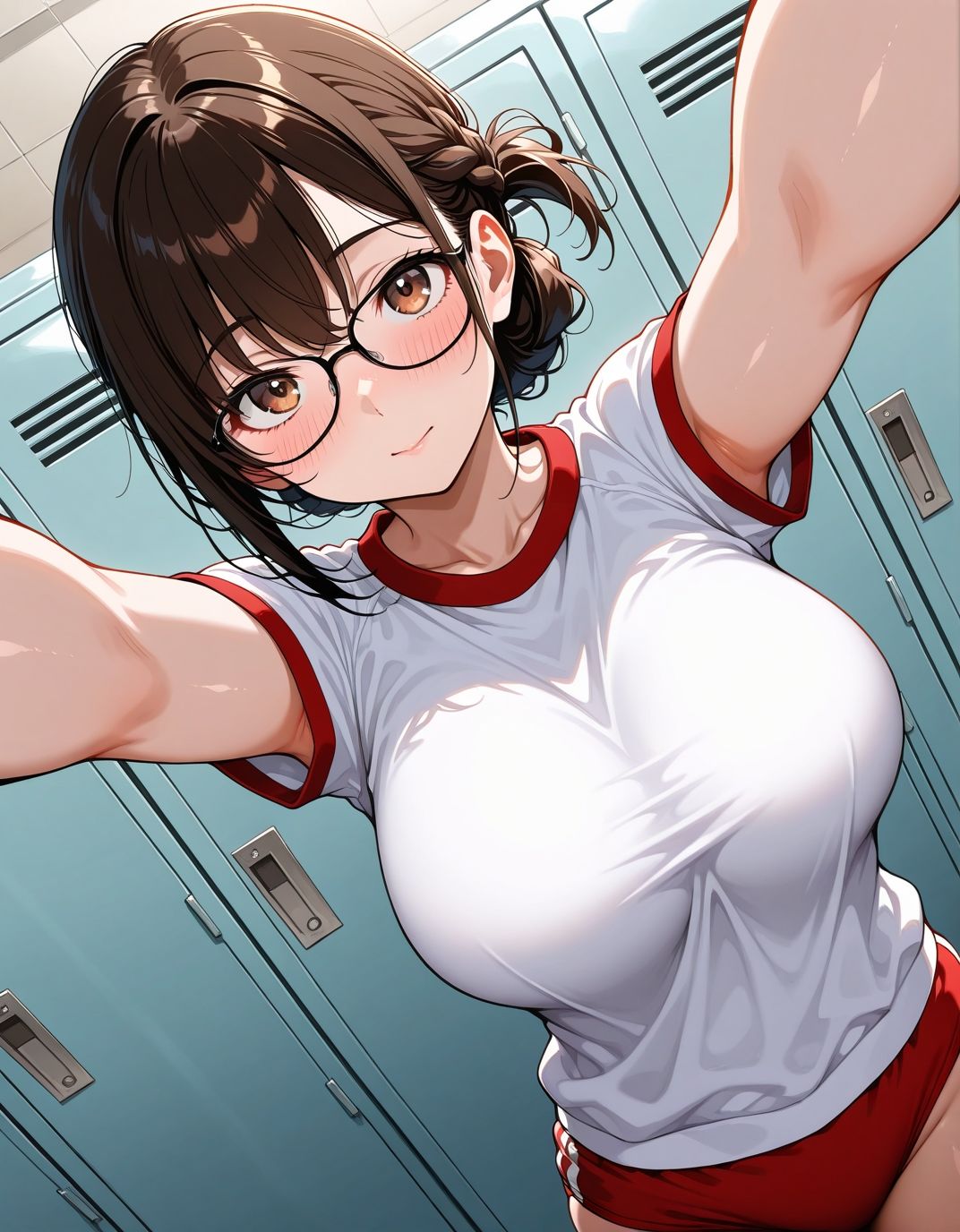 ブルマ日和。― 三つ編みメガネ女子編 ― サンプル10ページ目
