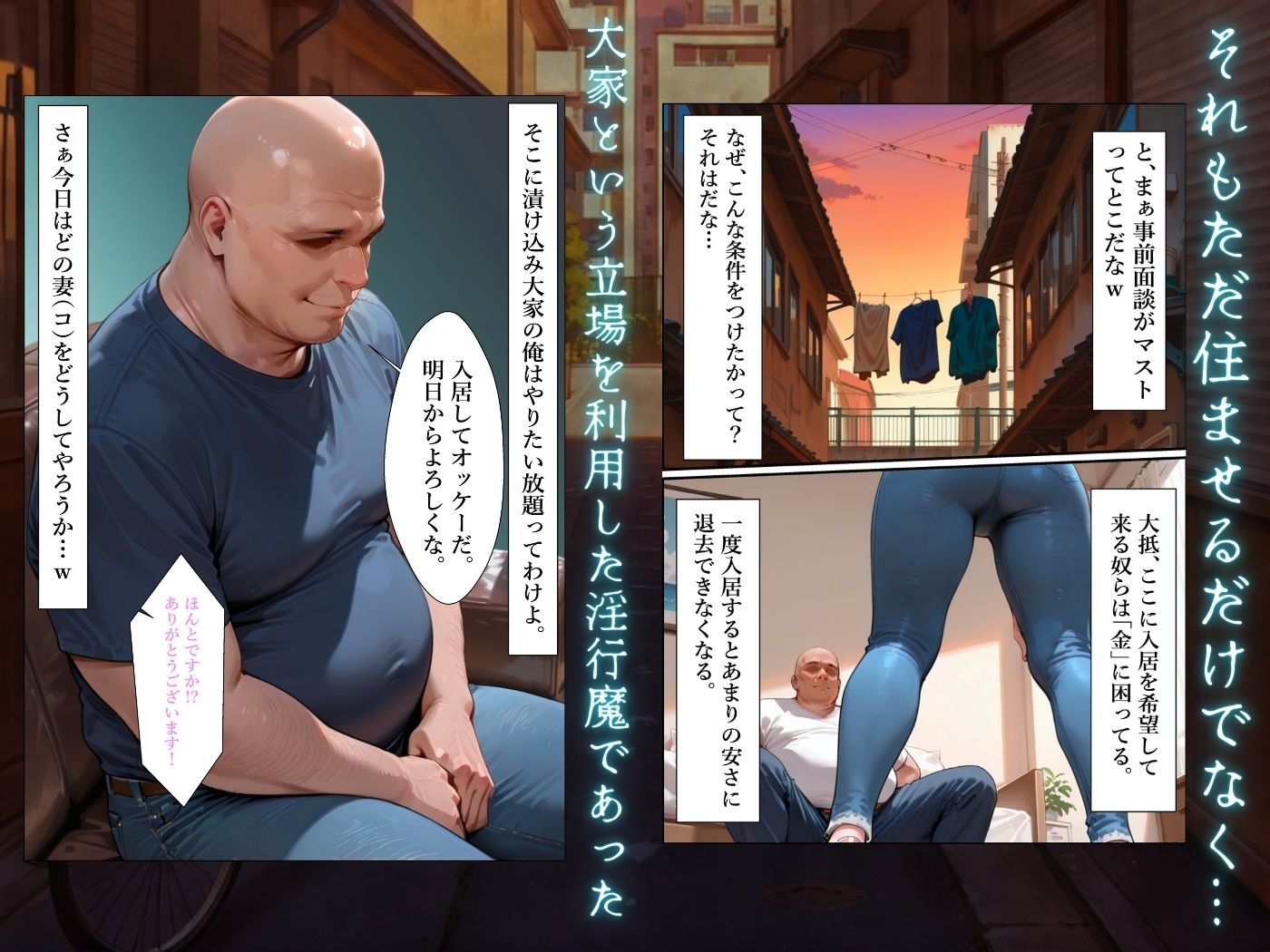 【4K高画質】人妻限定アパート〜大家のペットになった日編〜_総集編 1 サンプル3ページ目