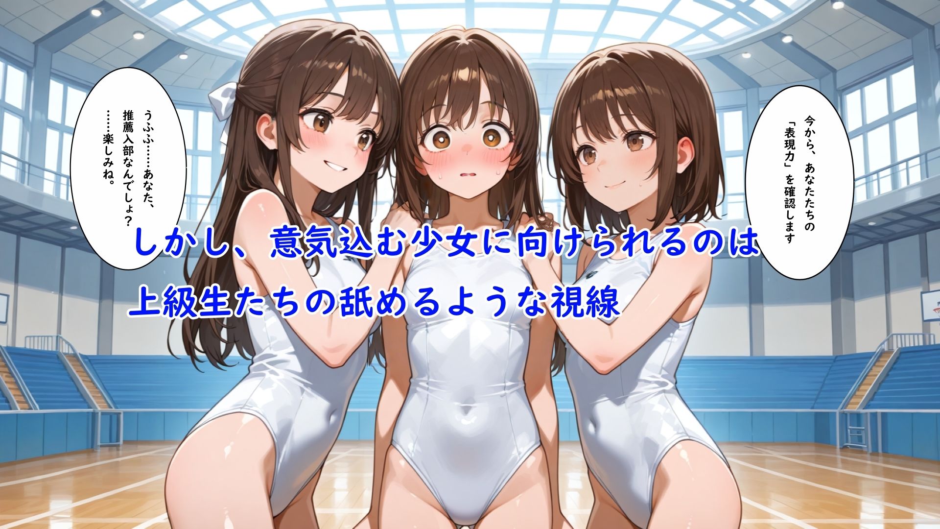 推薦で入部した新体操部の先輩に性玩具として敏感な性感帯を弄ばれ何回イってもやめてもらえない女の子 サンプル3ページ目