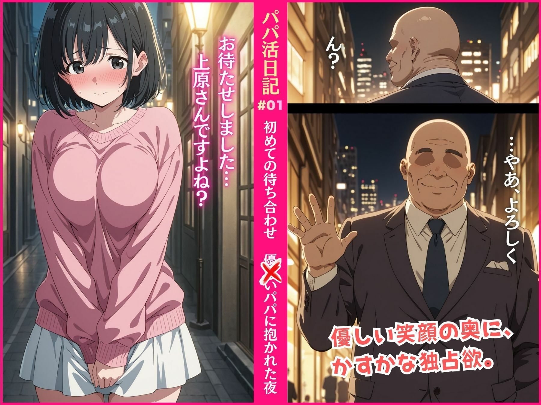 パパ活日記 ＃01 …聞いてないんですけど？ サンプル3ページ目