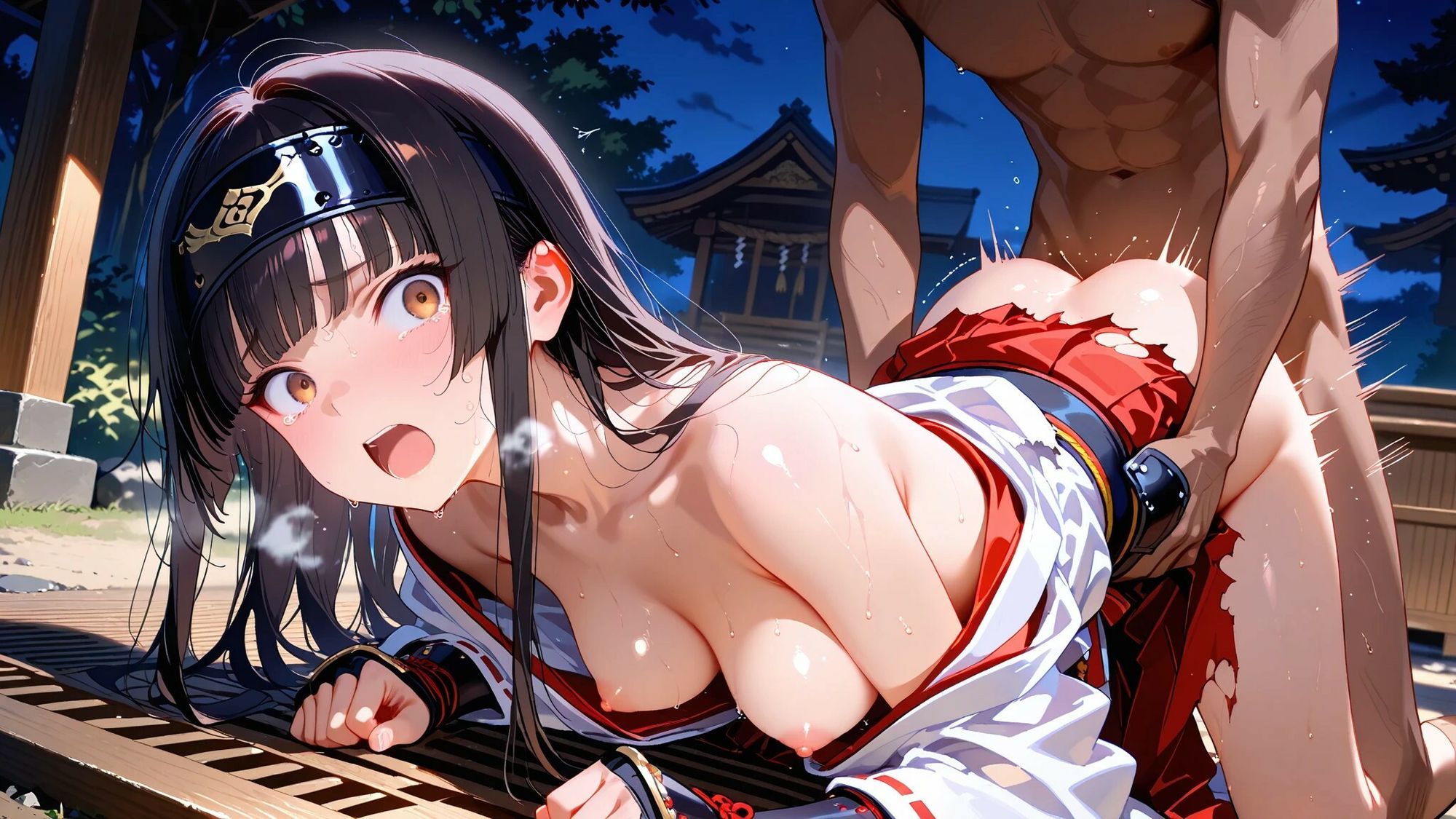 神前に散りし戦巫女の純潔 サンプル8ページ目