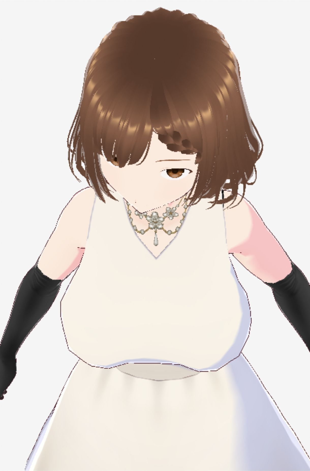 スカートの下にガーターストッキングを着たレディ（セリフなし  3DCGモデル  イラスト集） サンプル1ページ目