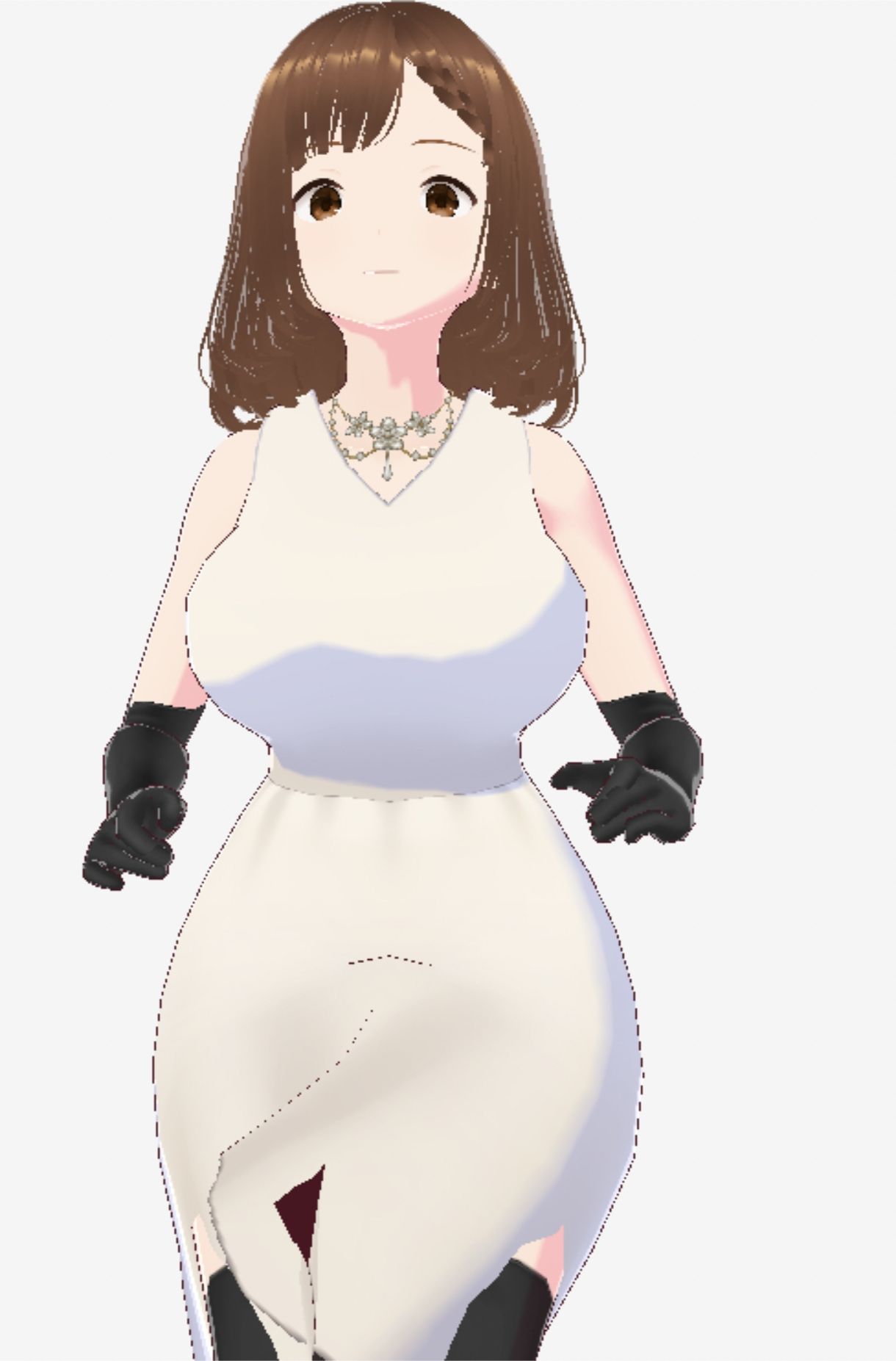 スカートの下にガーターストッキングを着たレディ（セリフなし  3DCGモデル  イラスト集） サンプル7ページ目