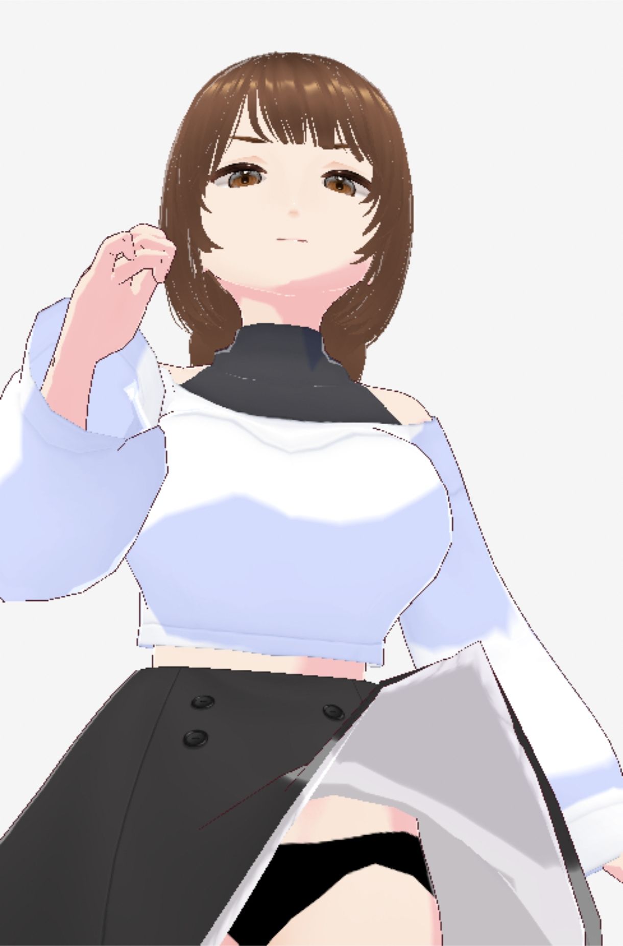 ツンデレっぽい巨乳のお姉さん（セリフなし  3DCGモデル  イラスト集） サンプル1ページ目