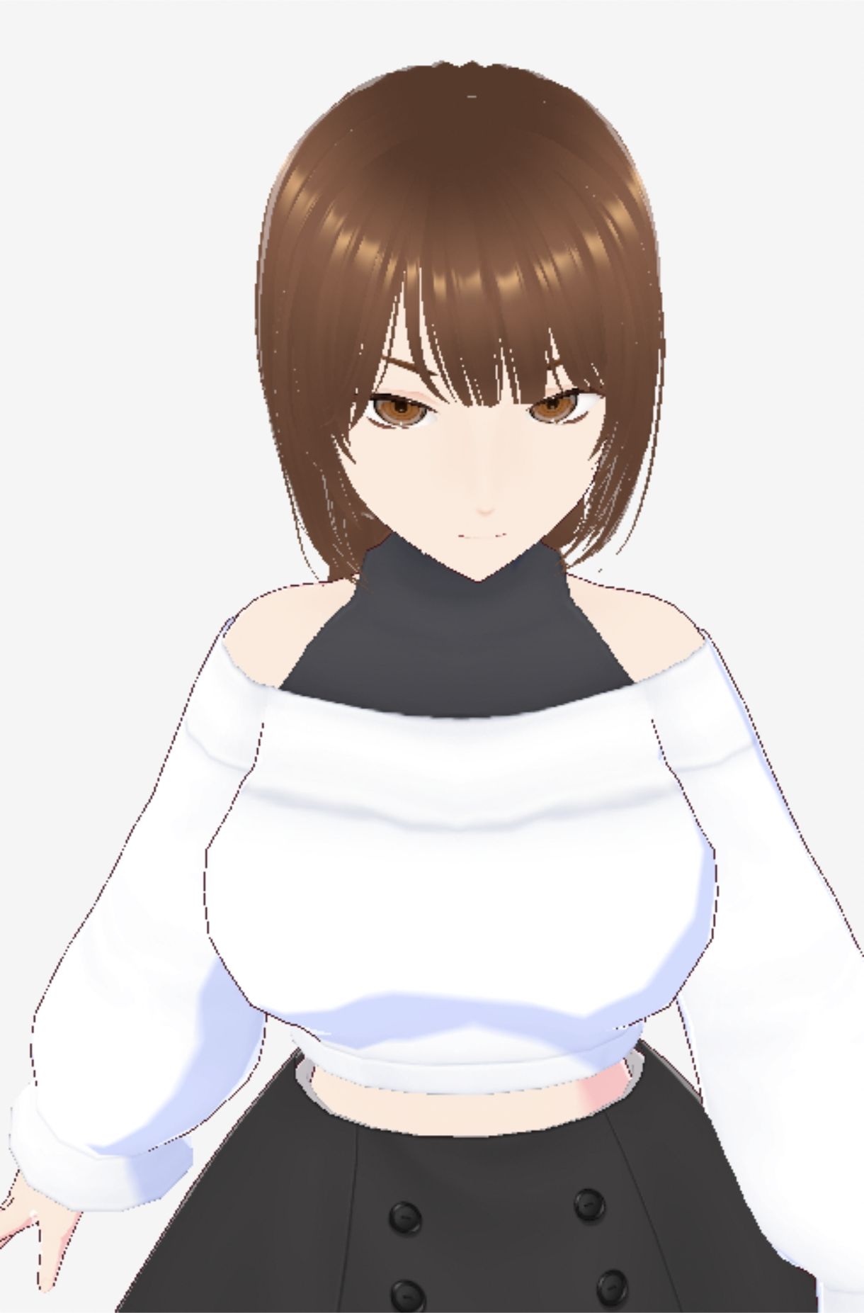 ツンデレっぽい巨乳のお姉さん（セリフなし  3DCGモデル  イラスト集） サンプル2ページ目