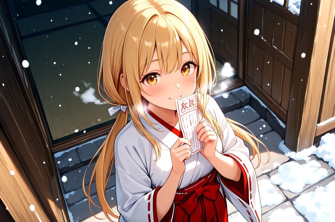 惚れられメイドのシャーリー  デキ婚狙いのご主人様に今日も孕ませる勢いで中だしえっちされちゃうお話 巫女服編 サンプル1ページ目