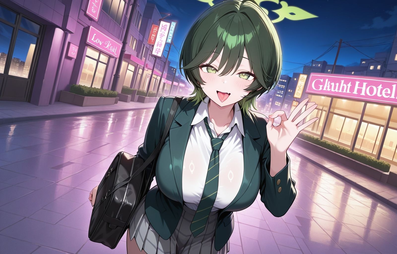 フユと円光えっち（はーと） 制服・巨乳・円光・お風呂・いちゃいちゃ・くぱぁ サンプル1ページ目