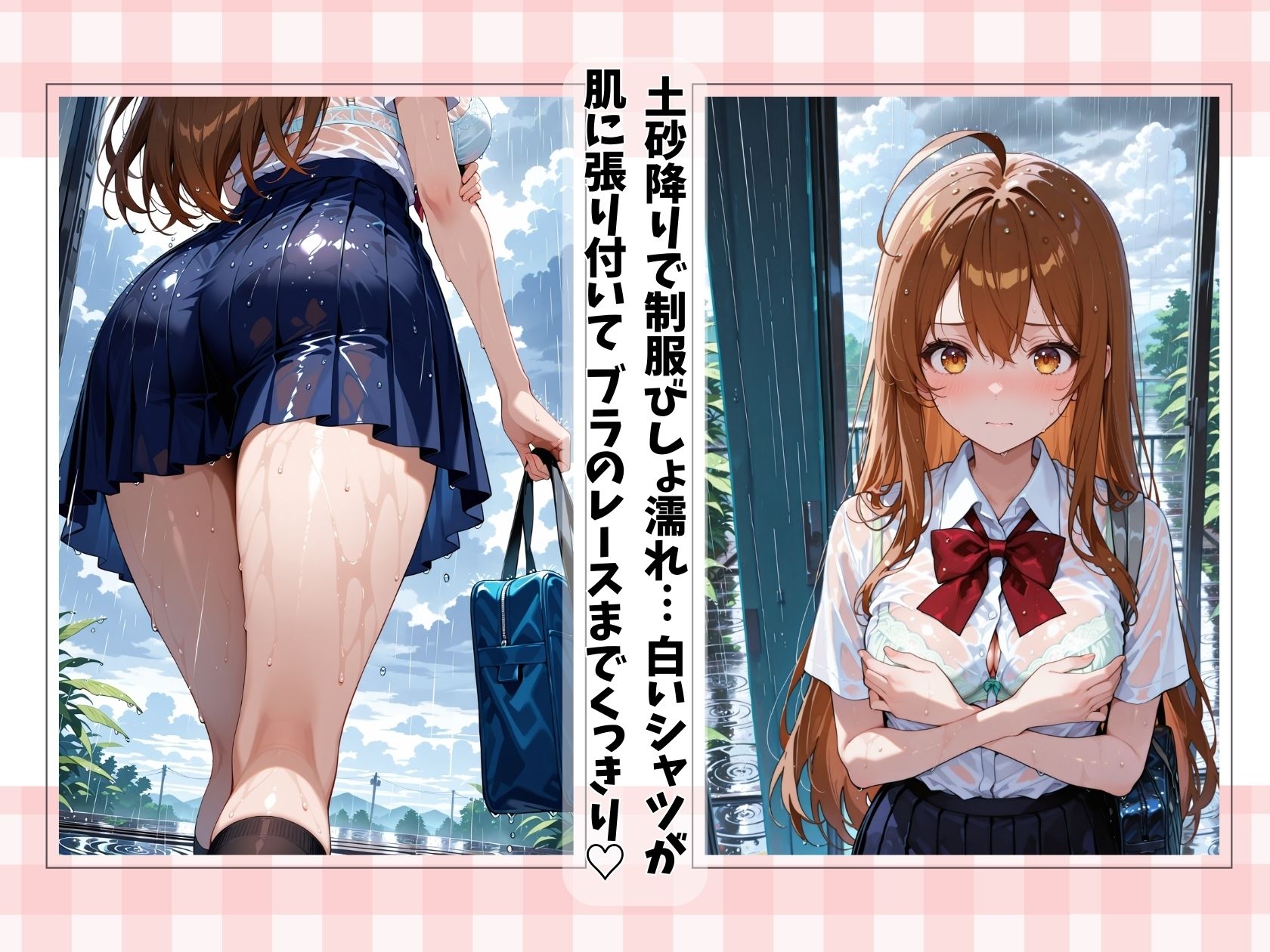 びしょ濡れ帰宅の年上幼馴染に俺シャツ着せたらえち確定演出 サンプル3ページ目