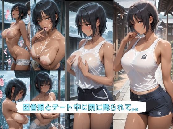 田舎娘とデート中に雨に降られて。。