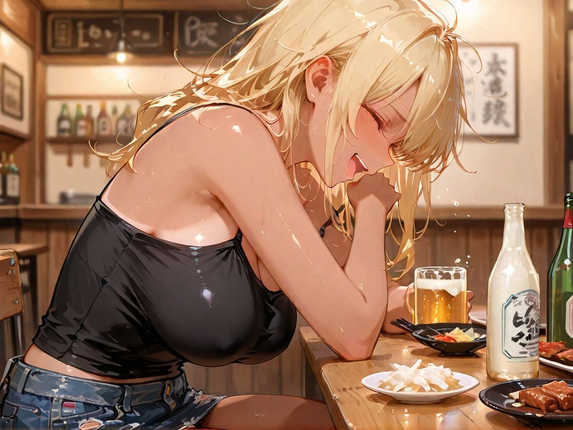 ●っ払い迷惑褐色ギャル。酔いつぶれ鬼畜制裁。 サンプル1ページ目