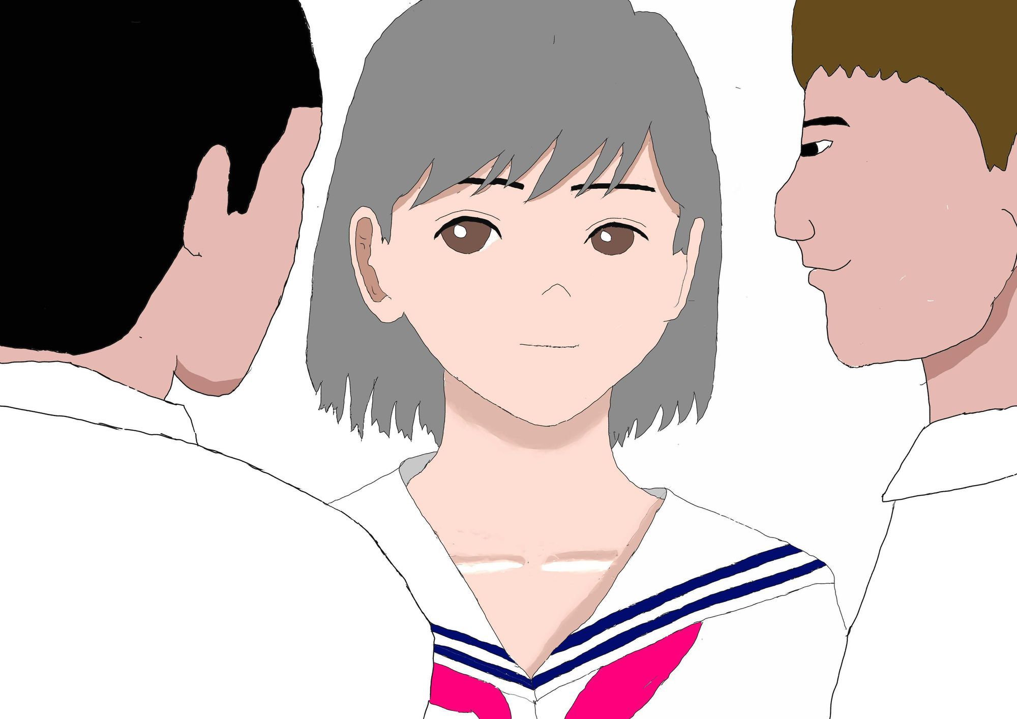 校庭の片隅で サンプル1ページ目