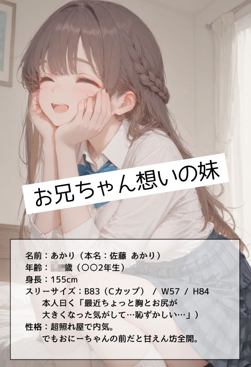 女子校生の妹と愛のある中出しドロドロセックス サンプル1ページ目