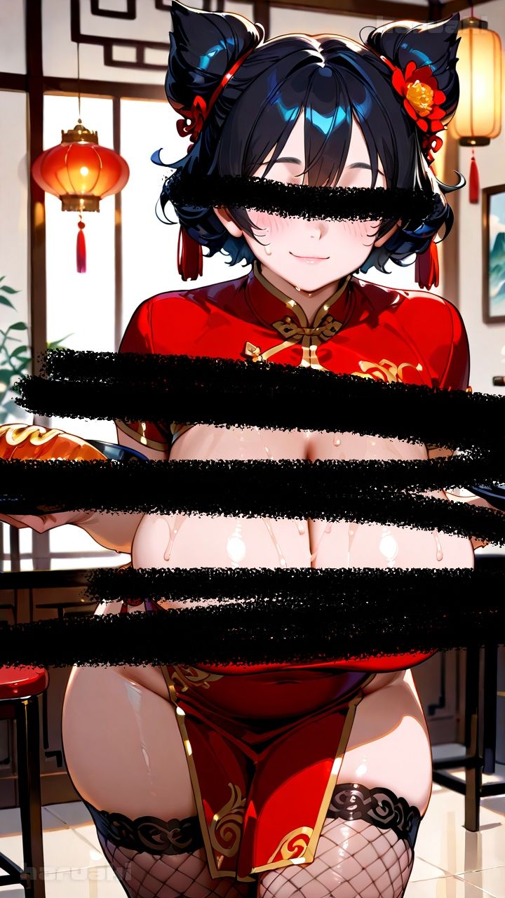 【AIアニメ巨乳美女写真集】Vol.7デザートにおっぱいを提供してくれる優乳店の看板娘 サンプル4ページ目
