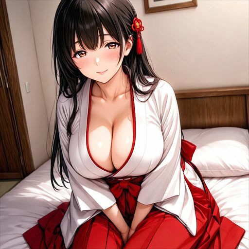 巨乳×巫女 サンプル4ページ目
