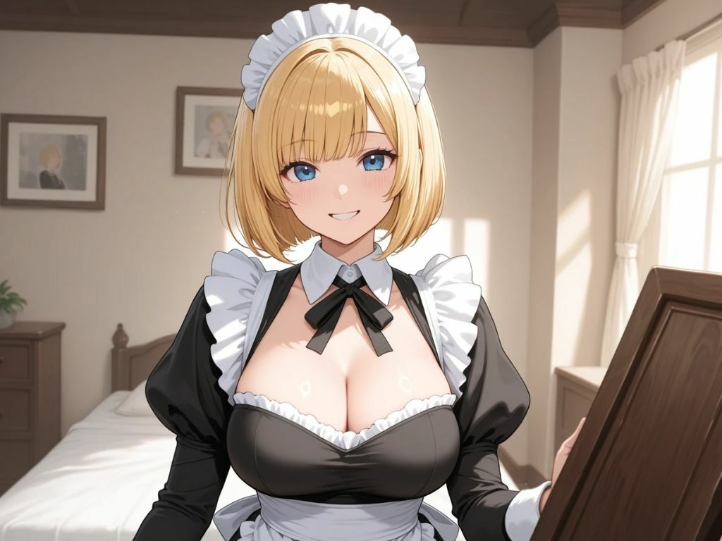 金髪メイドさんで、ひとぬきっ サンプル1ページ目