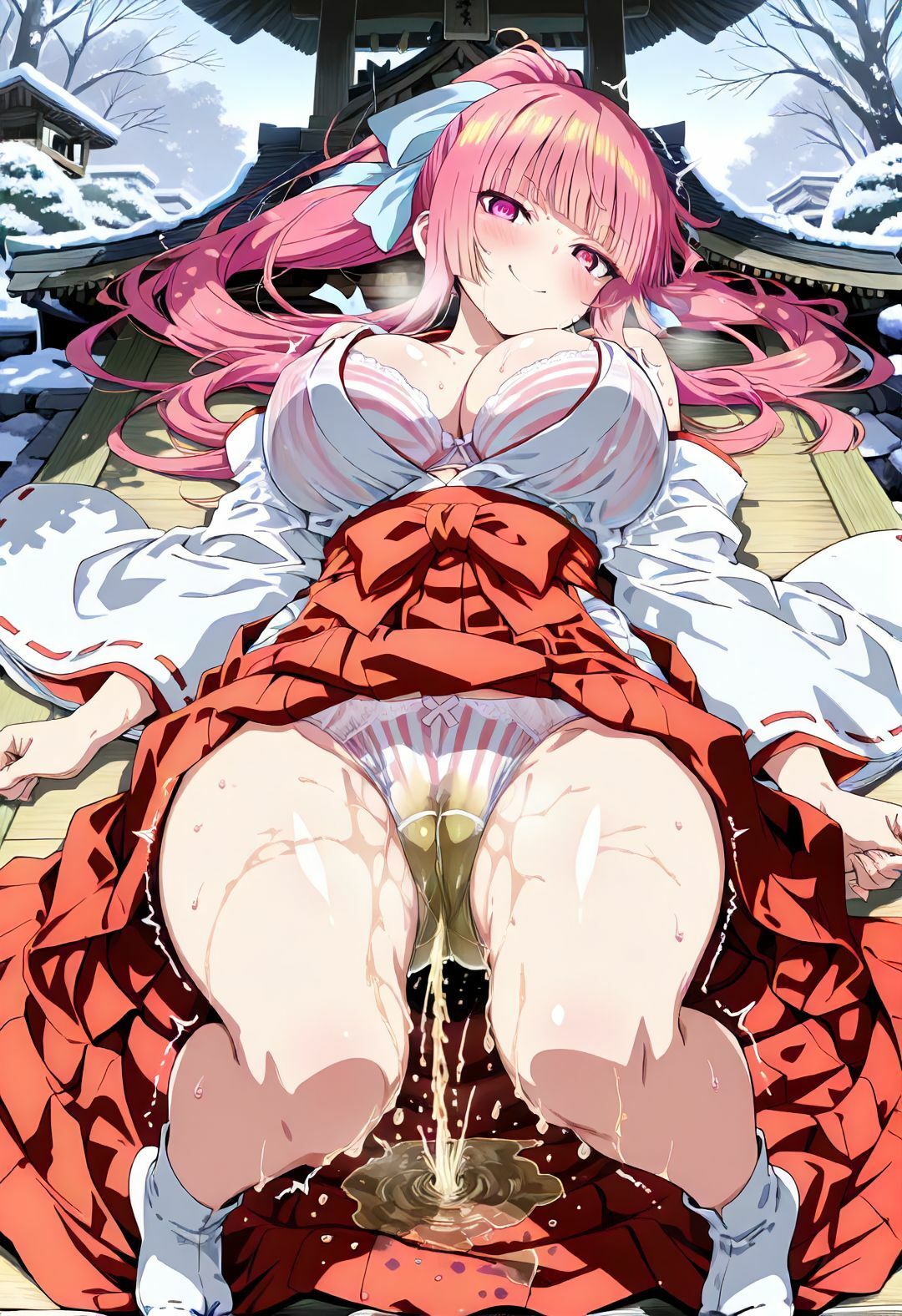 おしっこ図鑑〜巫女さん大特集！編〜 サンプル3ページ目