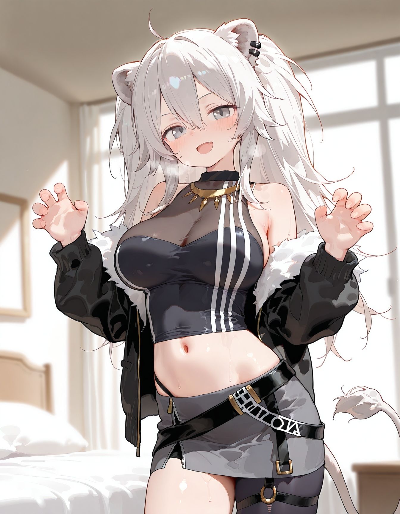 ホ○ライブ獅白ぼた○孕ませえっち サンプル1ページ目