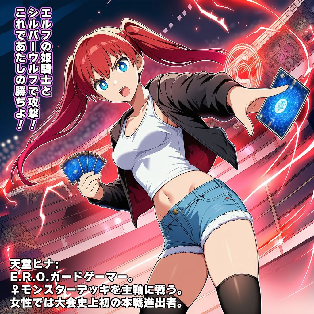 エロカードゲーマー敗北 Enhanced Reality Overflow サンプル1ページ目