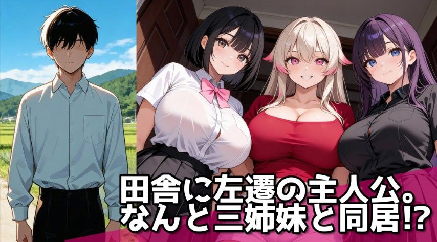 孕ませ郡夜●い村の三姉妹〜熱い白濁精子を取り合う爆乳三姉妹とドクドク中出しナイト〜 サンプル1ページ目