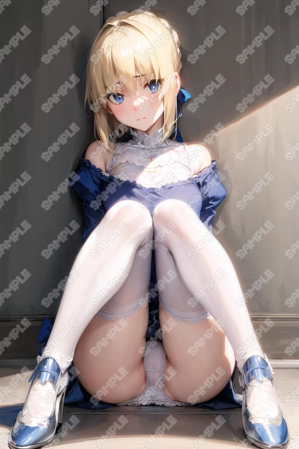 キャラフェチ  騎士王  体育座りパンチラ編2 サンプル1ページ目