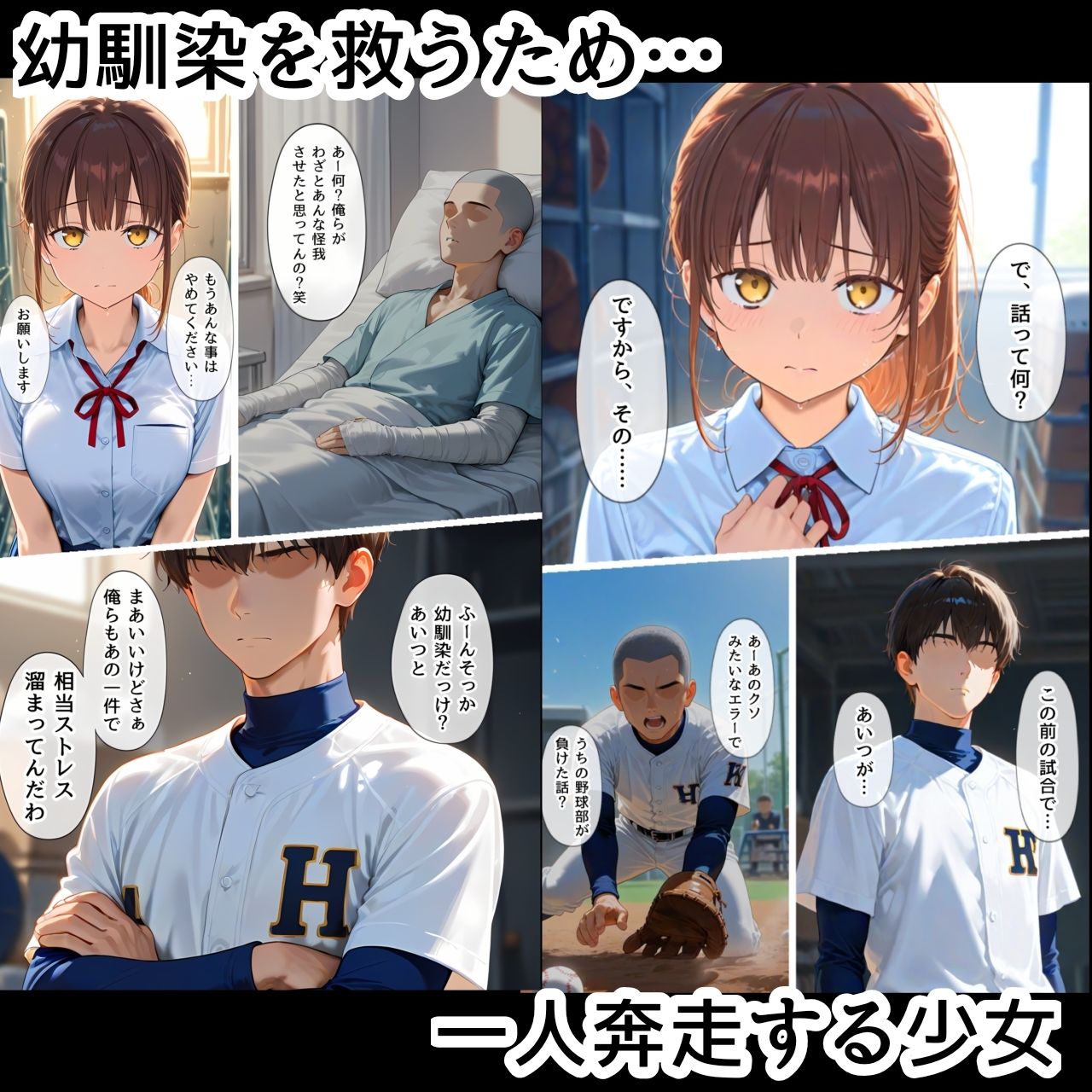 たわわなチアちゃんが野球部の玩具になっちゃうお話 サンプル1ページ目
