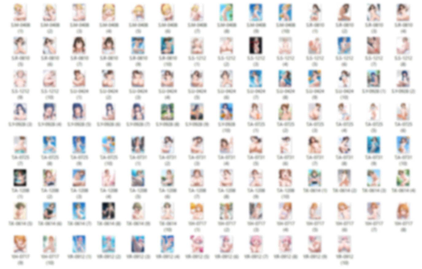 【女性のみ-Normal】41キャラ イラストまとめ ＋ 34人背の順イラスト〜全裸Version〜 サンプル6ページ目