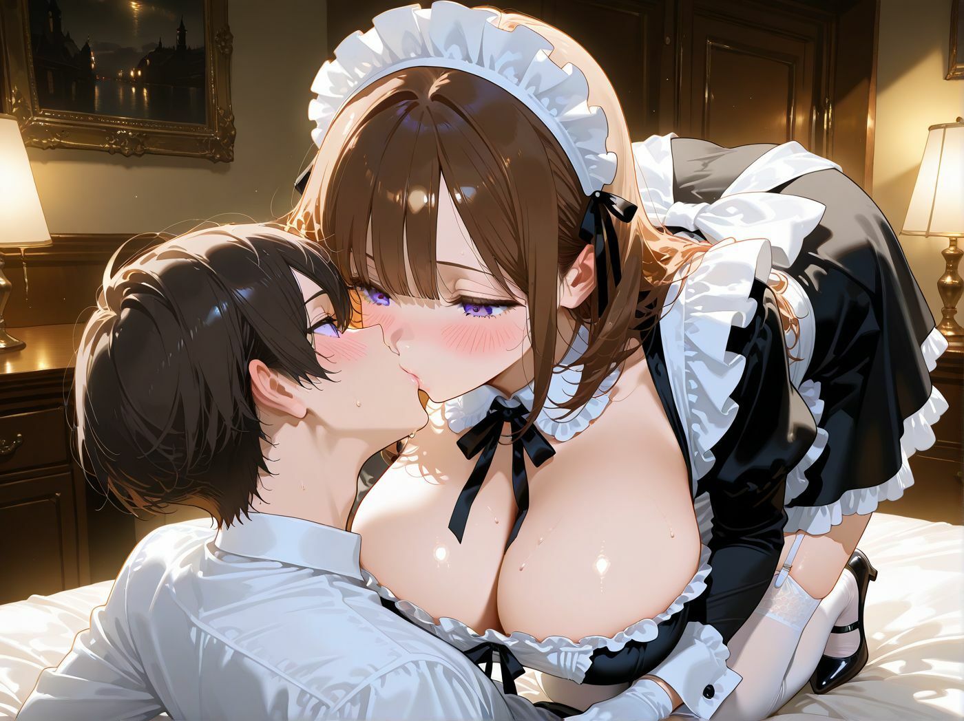 あまあまな巨乳メイドと一晩中ラブラブセックス サンプル3ページ目