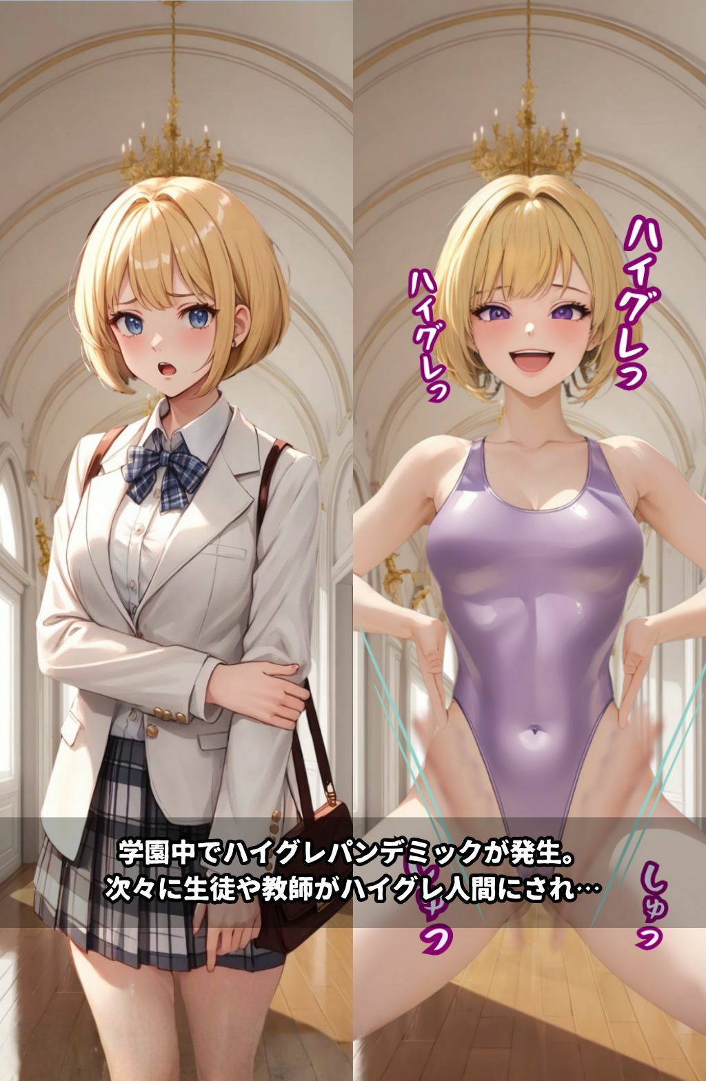 ハイグレ学園2  〜ハイグレインフルエンサーに変えられた少女たち〜 サンプル7ページ目