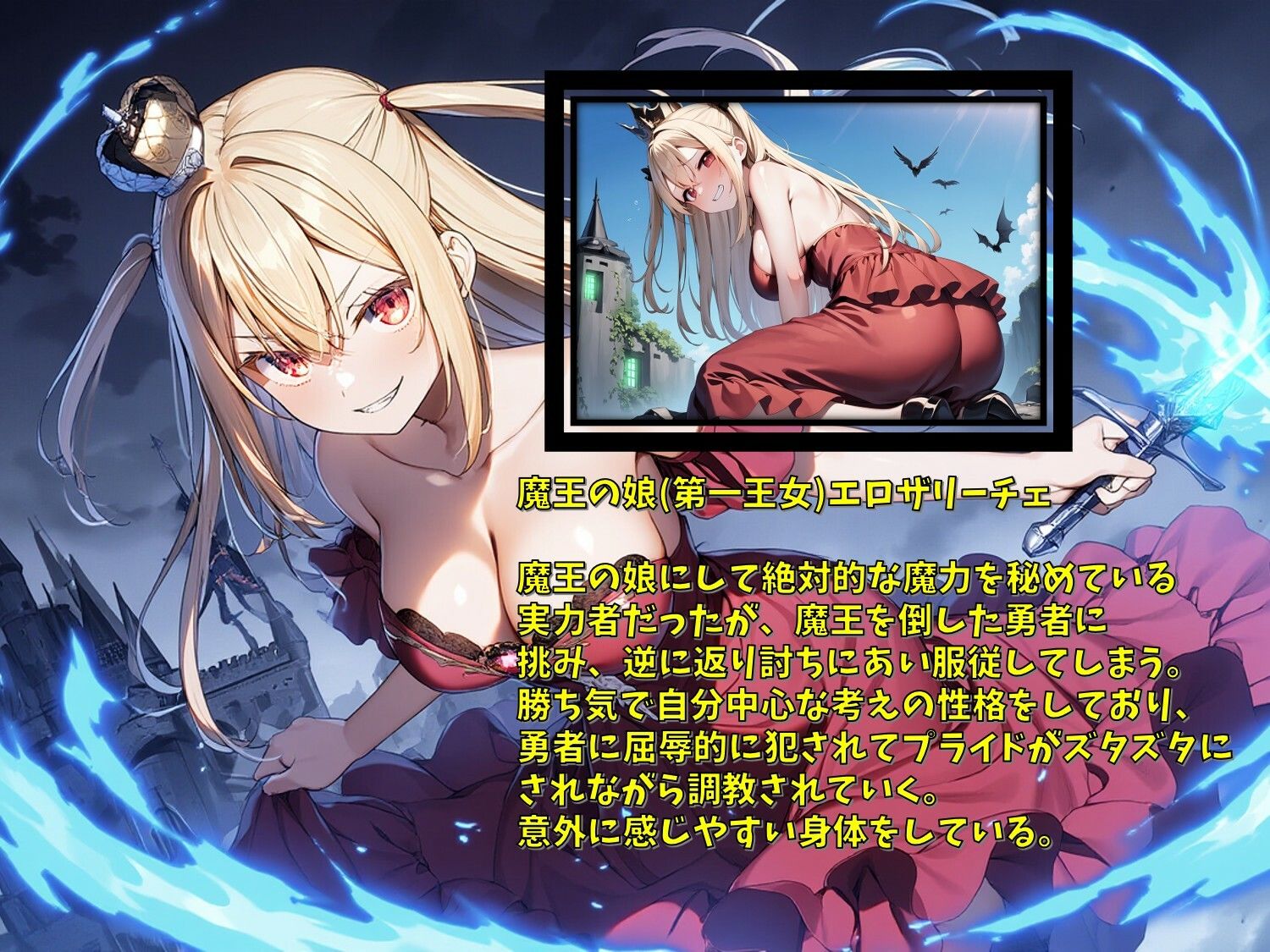 魔王城の調教姫〜勇者の肉棒で魔王の娘を完全調教！いざ専用肉便器奴●へ〜 サンプル2ページ目