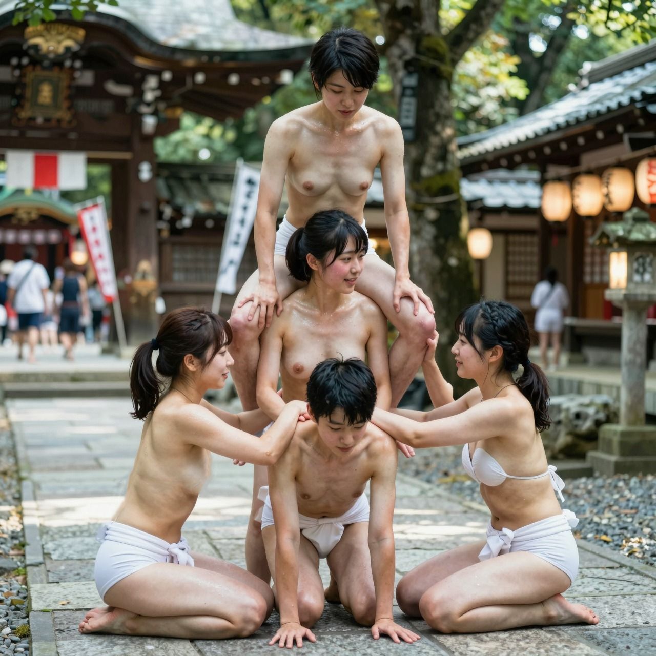 【動画】女子大生ふんどし祭り｜お祭りサークル 青春練習ドキュメント サンプル7ページ目