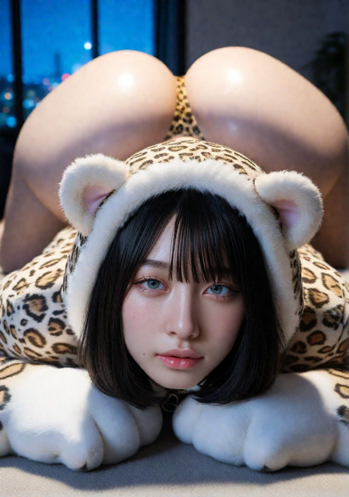 ヒョウ柄着ぐるみ彼女がエロカワ過ぎた件 サンプル2ページ目