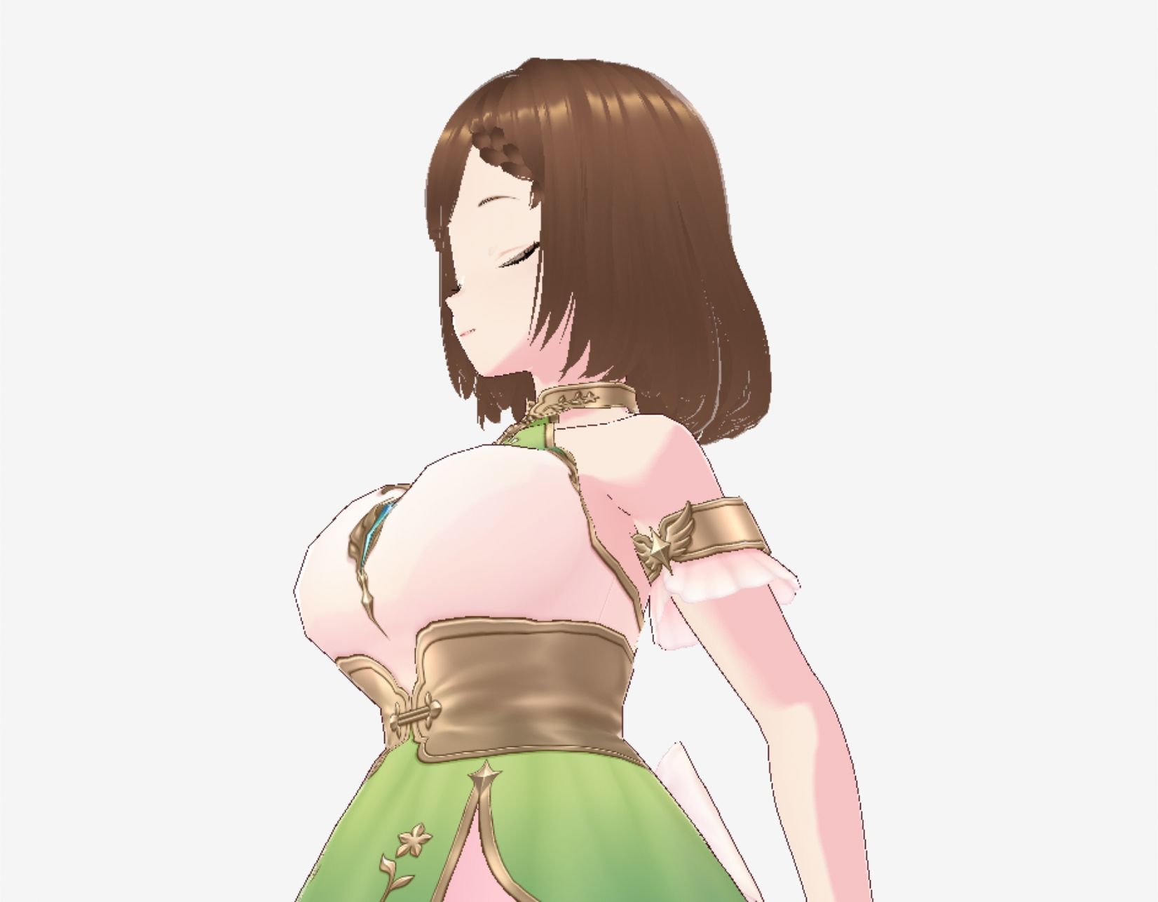 少しファンタジーっぽい衣装の巨乳のお姉さん（セリフなし  3DCGモデル  イラスト集） サンプル5ページ目