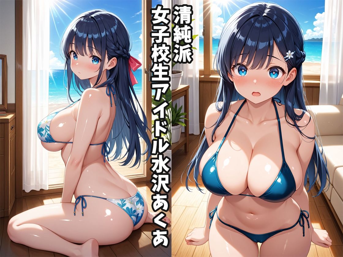 女子校生アイドル水沢あくあ、水着グラビアの舞台裏画像大流出！ サンプル1ページ目