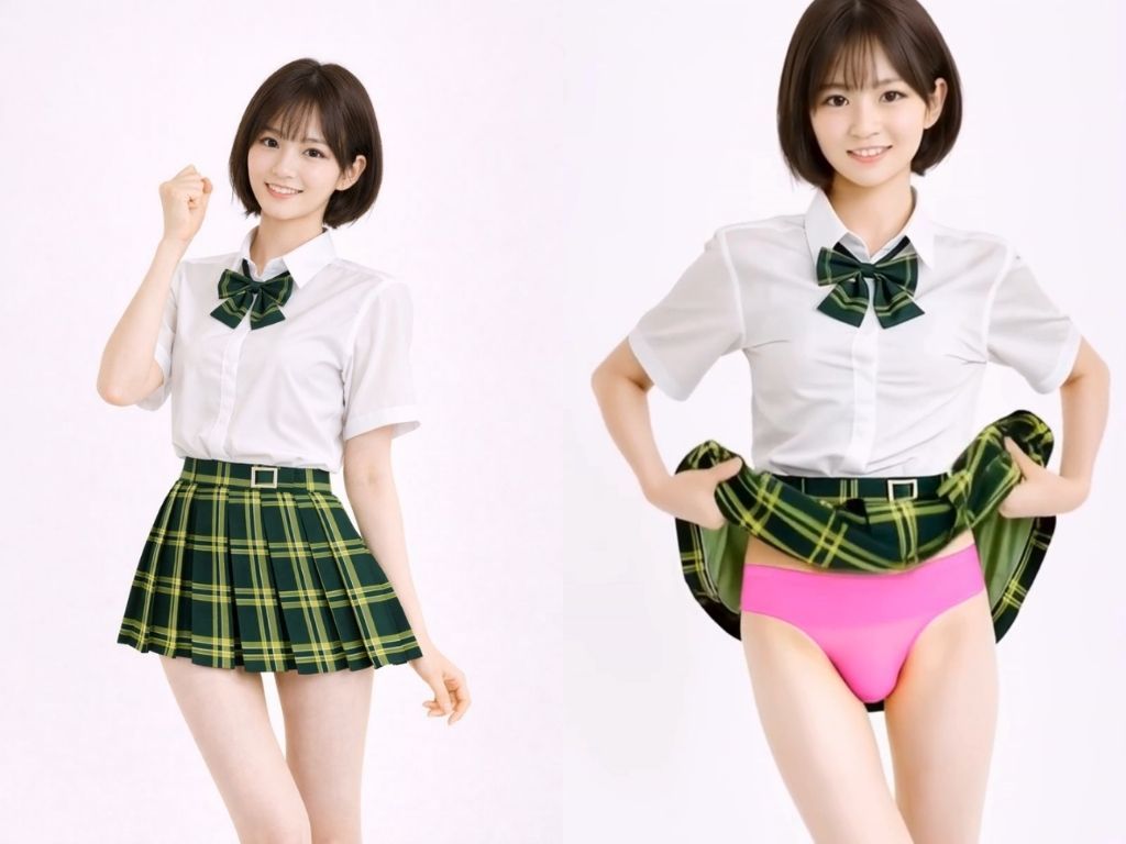 100人の制服モデルがパンティを見せてくれる動画集 サンプル9ページ目