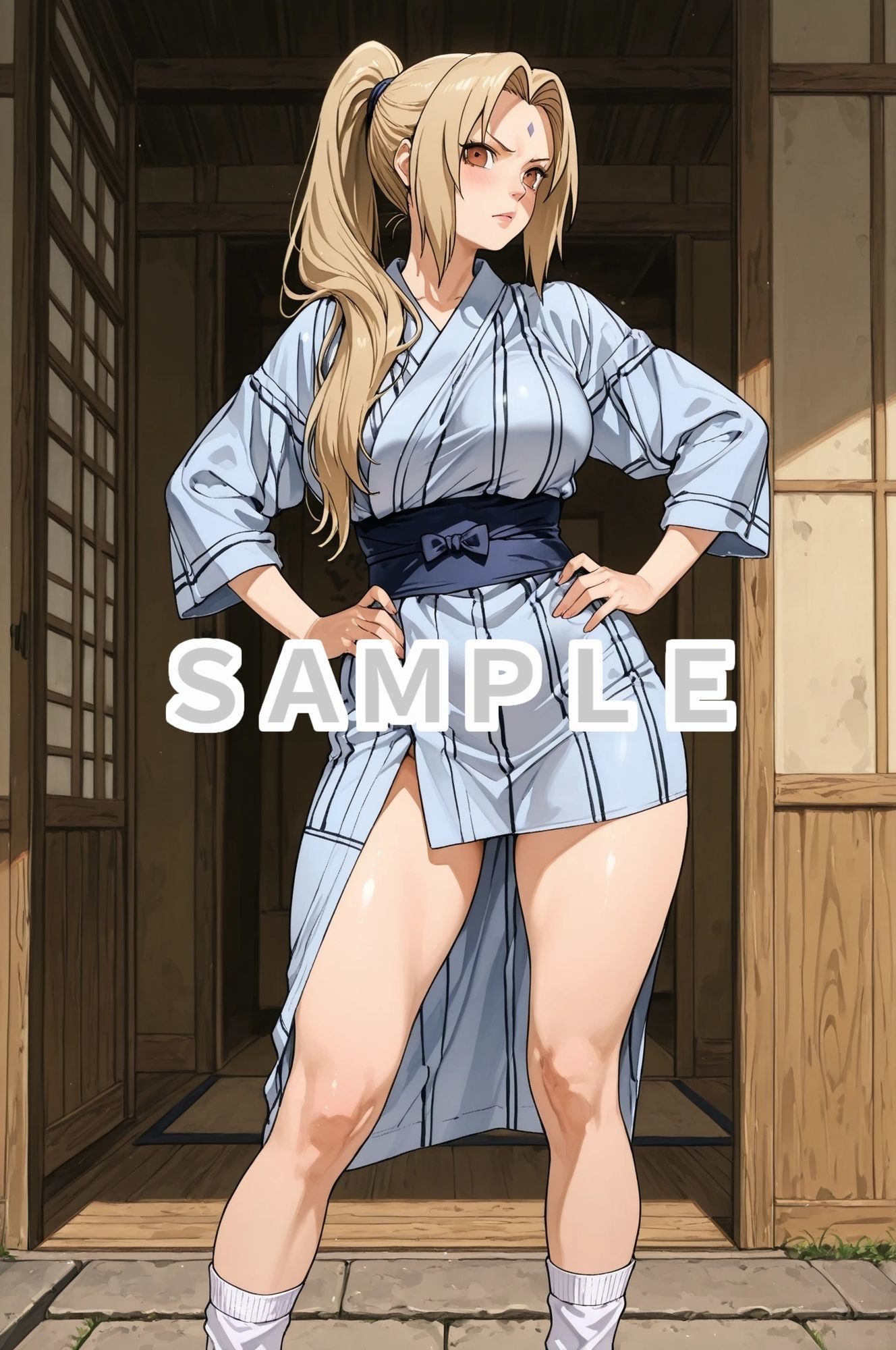 豊満な綱〇姫は見せつけたい サンプル2ページ目