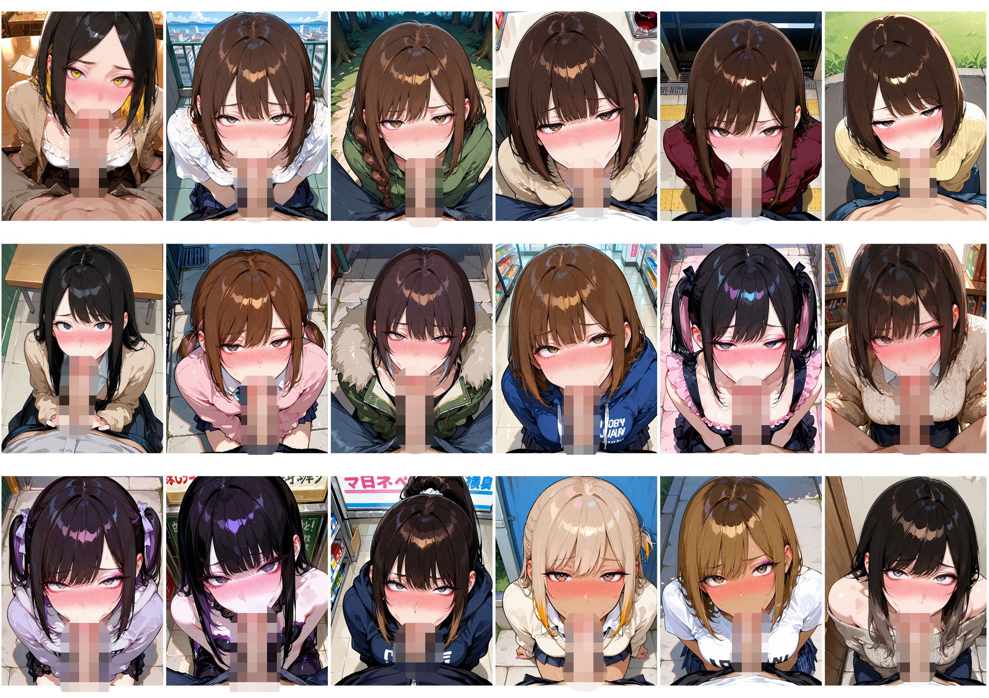 【ハメ撮りアニメ】その場で即フェラハメ撮り動画31人分！！ サンプル2ページ目