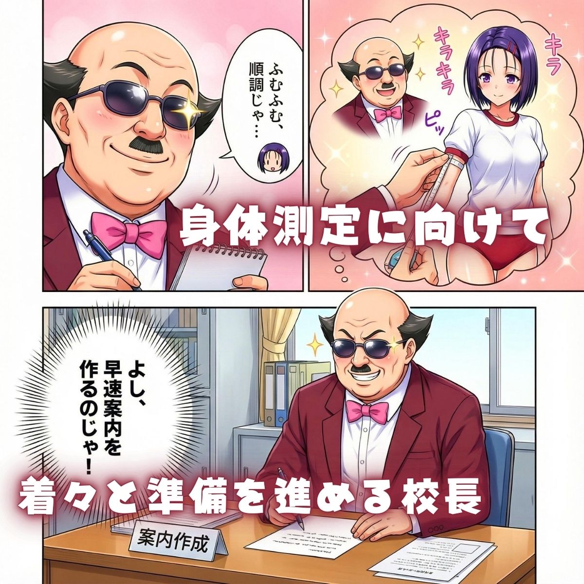 ワシ流 身体測定だよ〜ん HARU＆YUI編 サンプル4ページ目