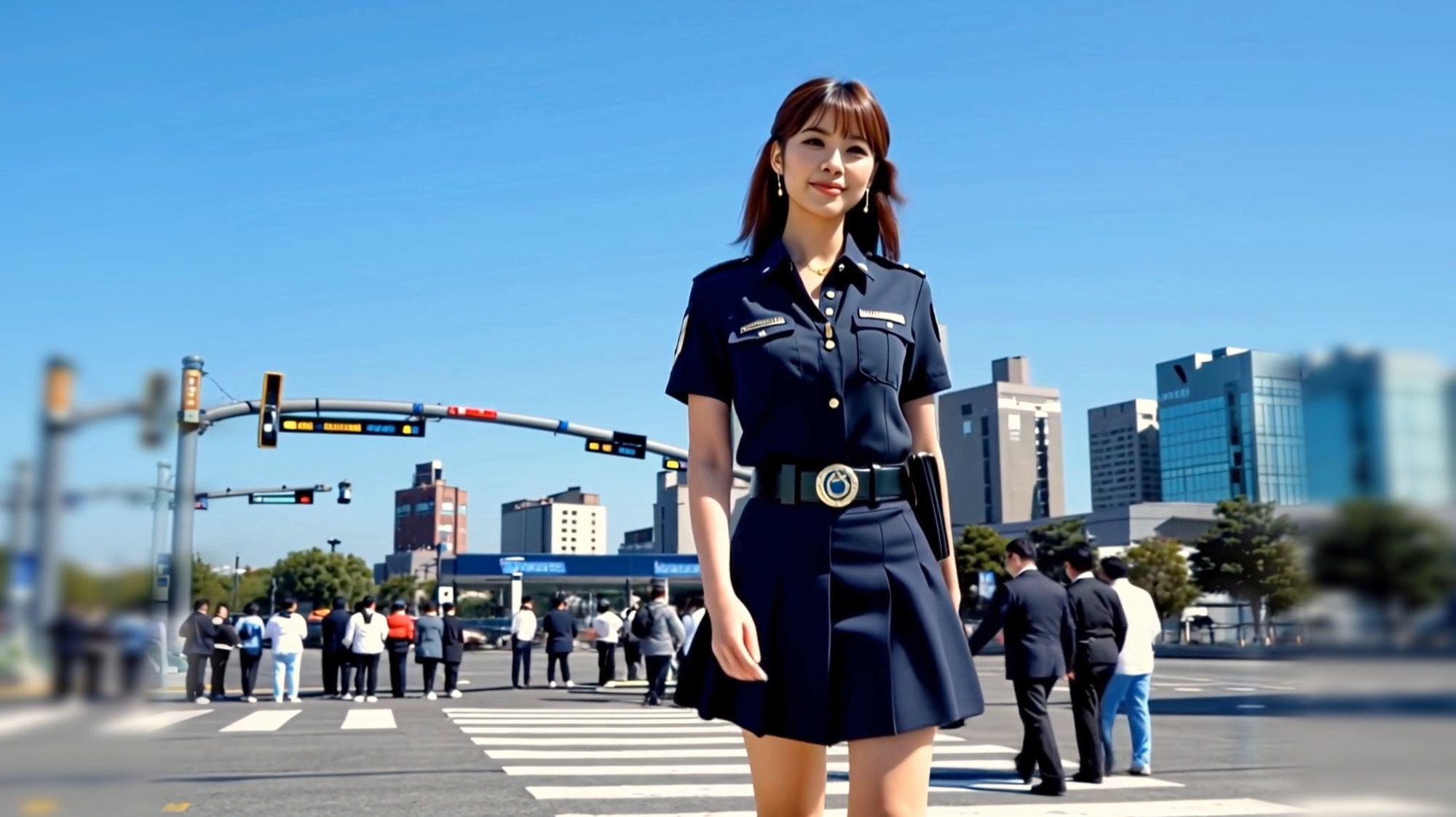 妄想 ミニスカポリス ミニスカでキックしたら、そうなります AI生成動画 サンプル1ページ目