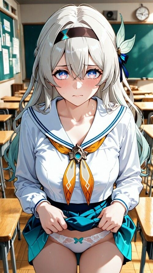 【崩壊スターレイル】ホタルと教室で制服えっち サンプル1ページ目
