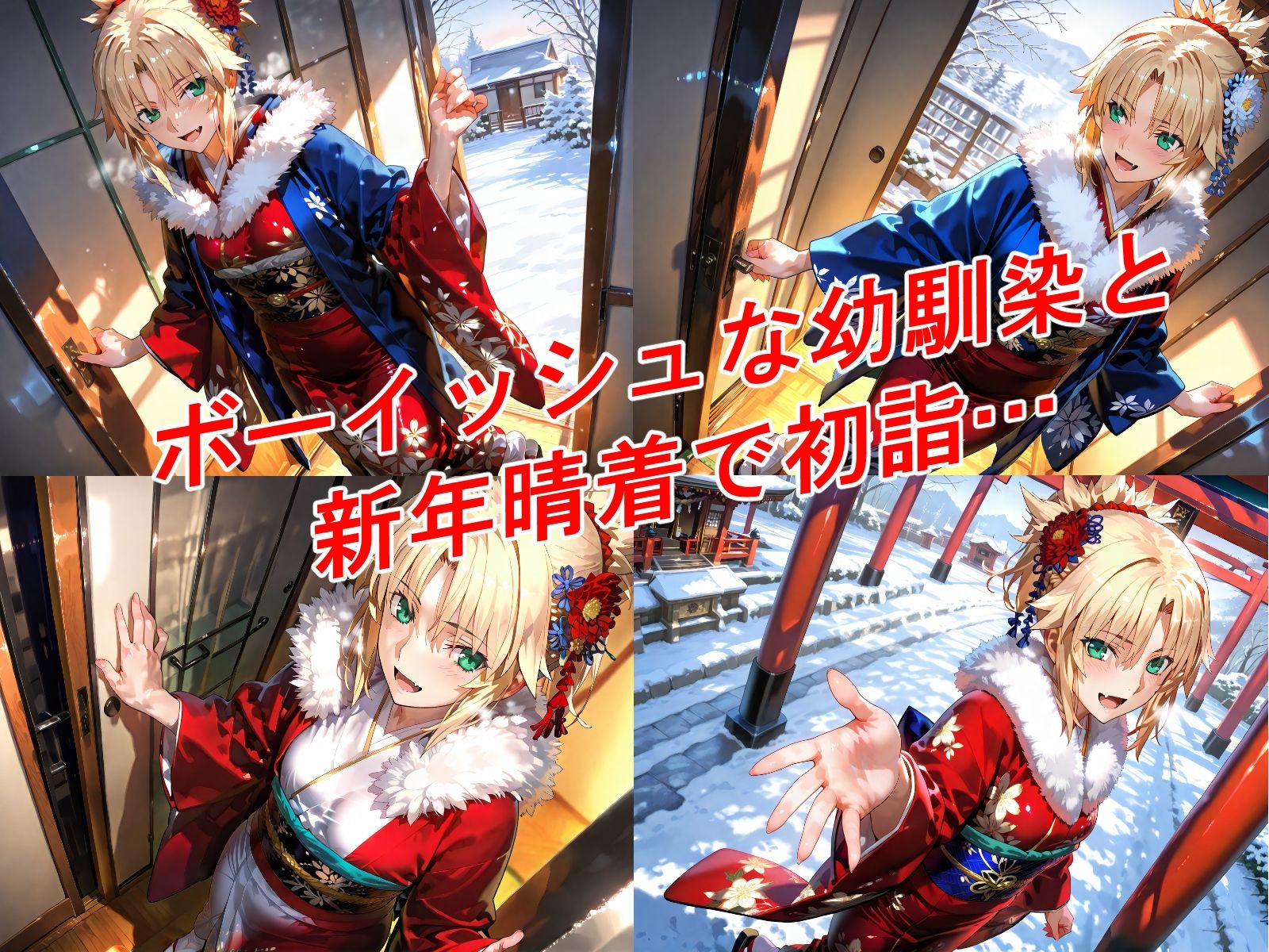 幼馴染と新年ドスケベ姫始め サンプル2ページ目