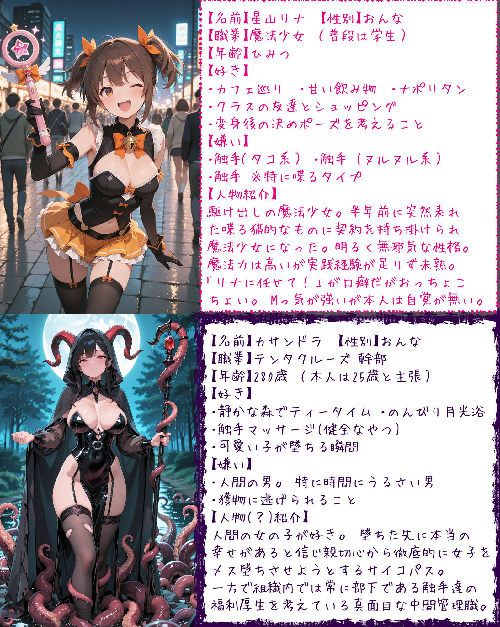魔法少女リナ:第一章「私・・・敵に捕まって毎日触手で調教されてます」 サンプル8ページ目