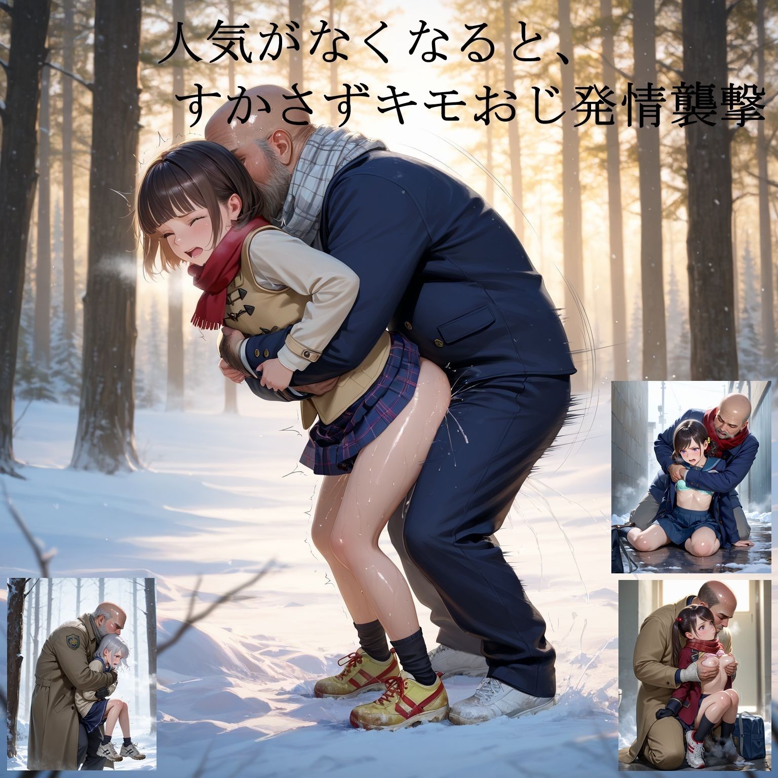制服女子校生の受難   -キモおじに目を付けられ、レ〇プされそうになったものの 「抜き」を条件提示して貞操を守ることができた事案- サンプル3ページ目