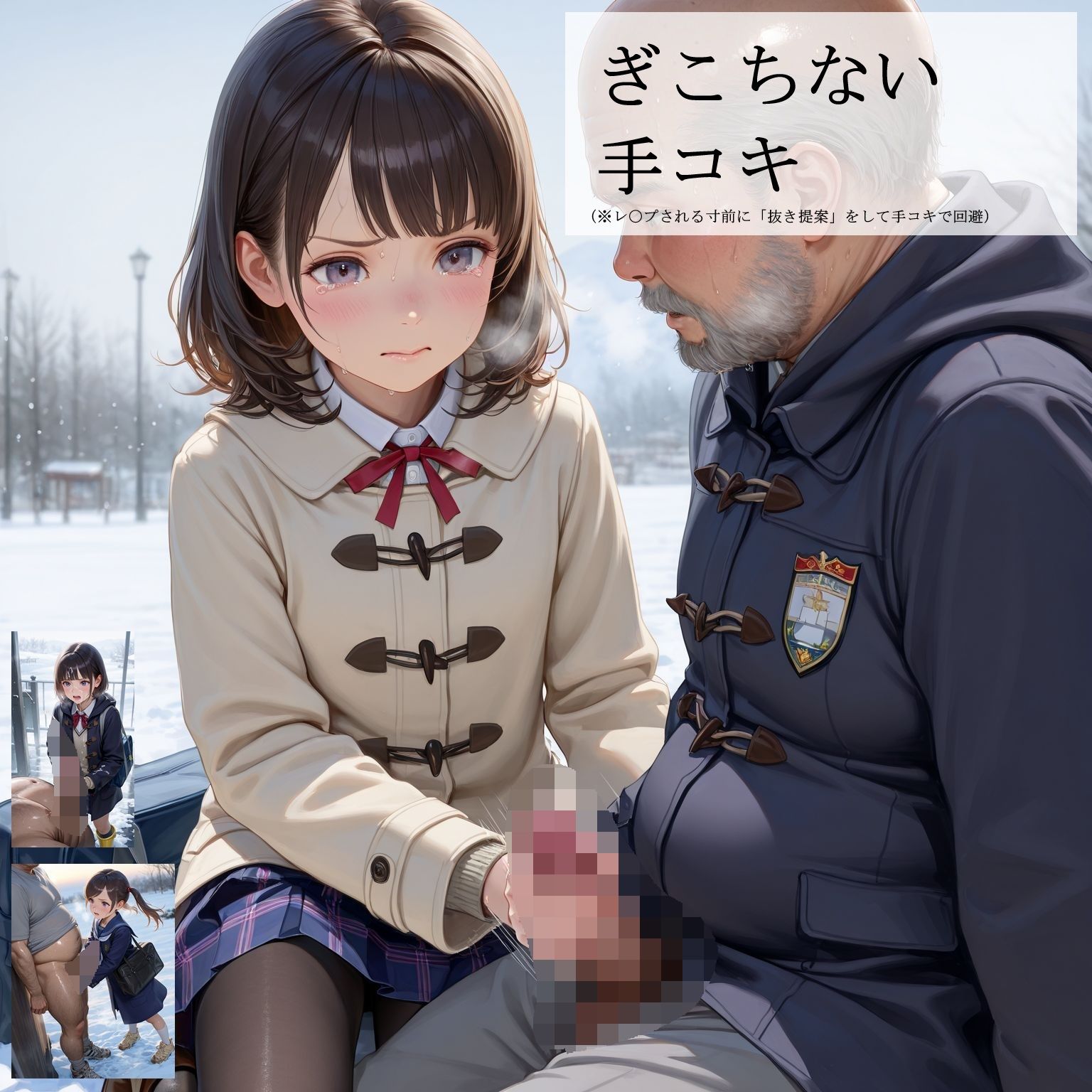 制服女子校生の受難   -キモおじに目を付けられ、レ〇プされそうになったものの 「抜き」を条件提示して貞操を守ることができた事案- サンプル4ページ目
