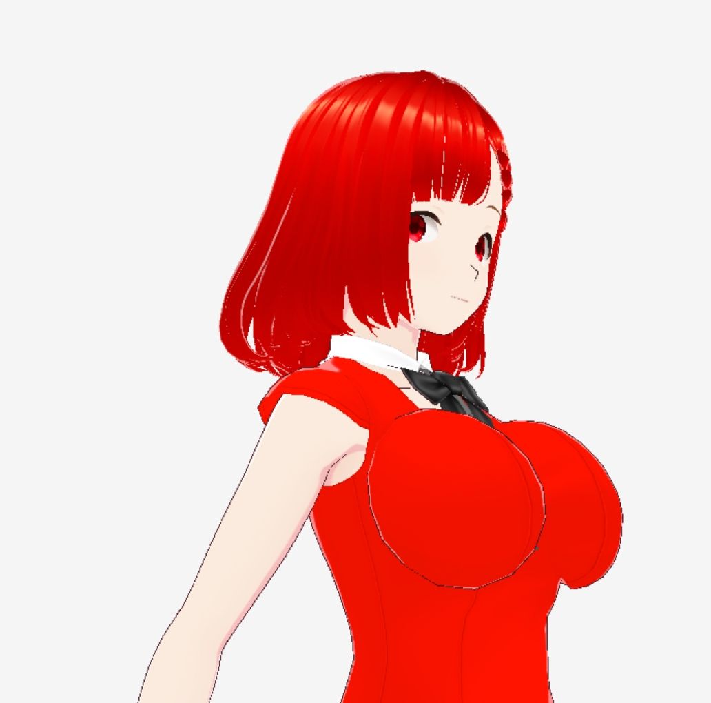 赤い美女（セリフなし  3DCGモデル  イラスト集） サンプル1ページ目