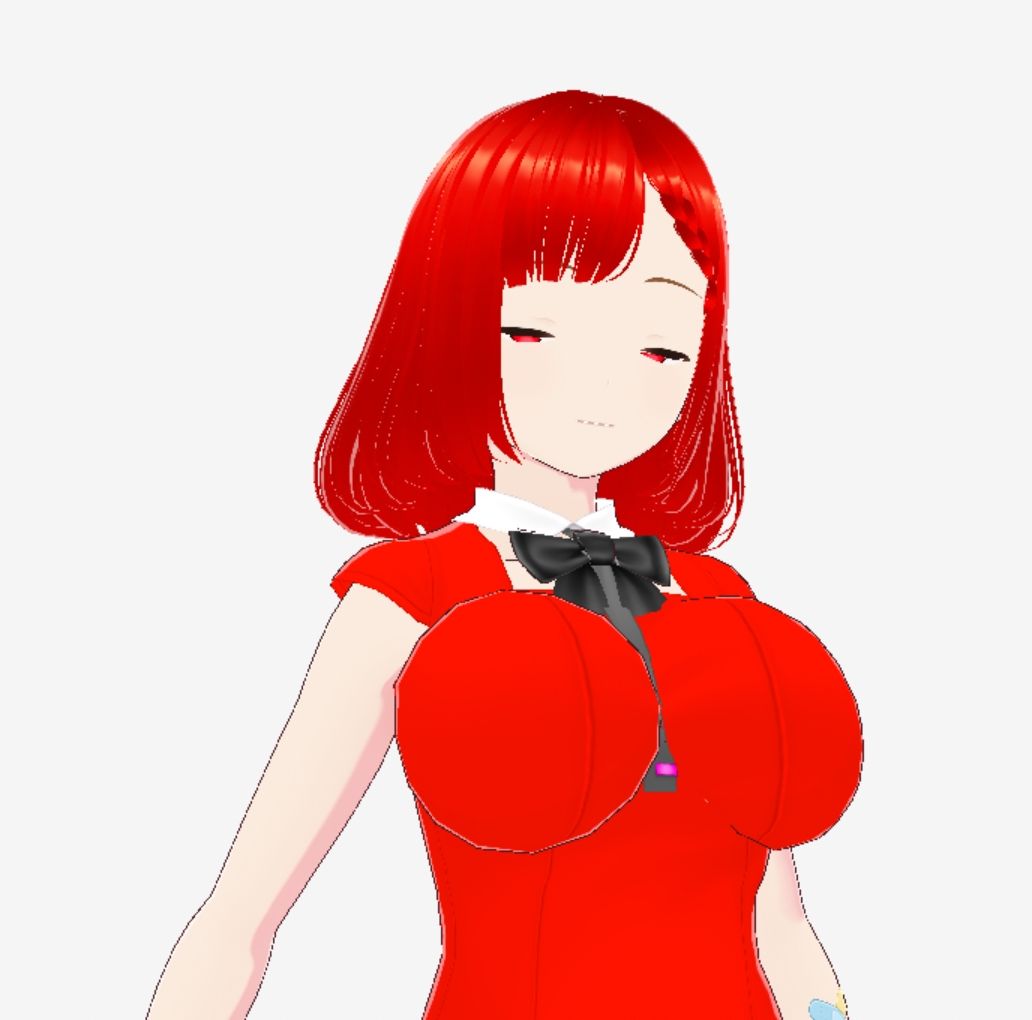 赤い美女（セリフなし  3DCGモデル  イラスト集） サンプル4ページ目