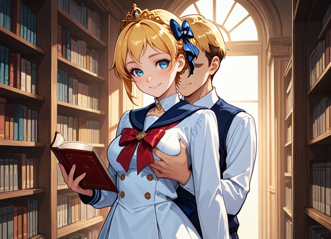 清純プリンセスの着エロ図書館〜書庫の裏、制服で交わる恋〜 サンプル7ページ目