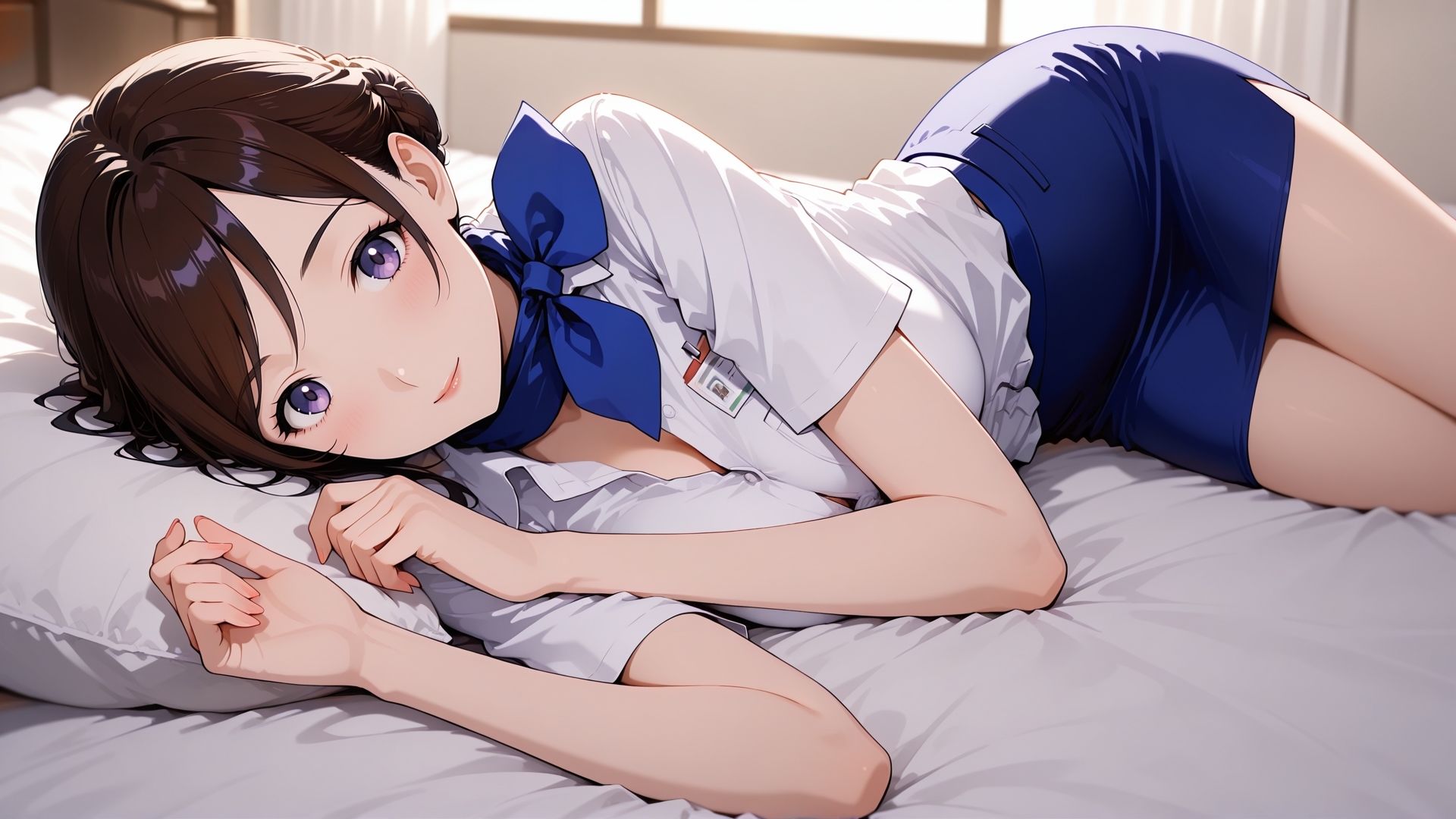 フライト後の秘密―キャビンアテンダントのステイ先で濃密SEX【AI動画】 サンプル1ページ目