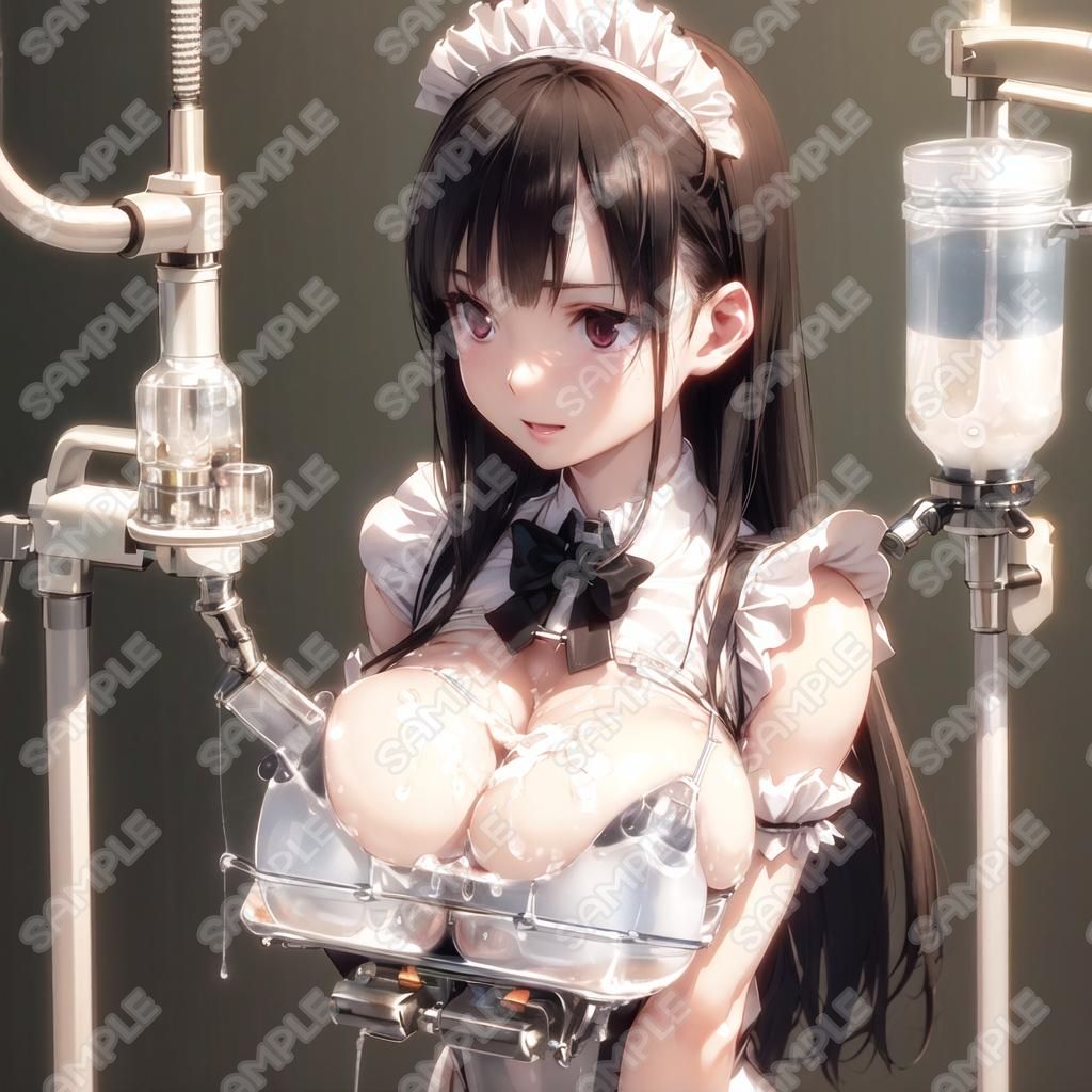 おっぱいフェチ  乳搾り工場メイド編（黒・金・銀） サンプル1ページ目