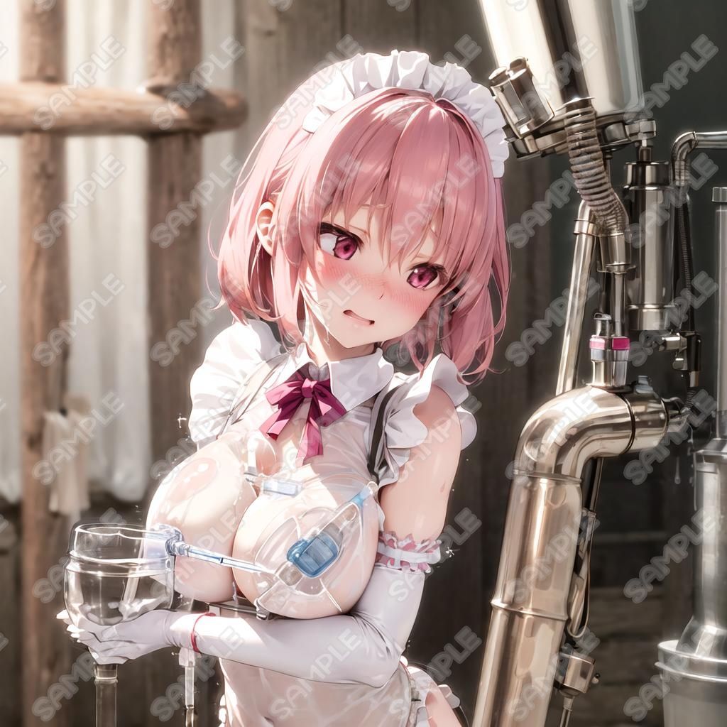 おっぱいフェチ  乳搾り工場メイド編（橙・赤・ピンク） サンプル10ページ目